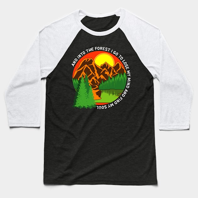 Mountaineer Hiker Soul Freedom in the mountains Baseball T-Shirt by QQdesigns